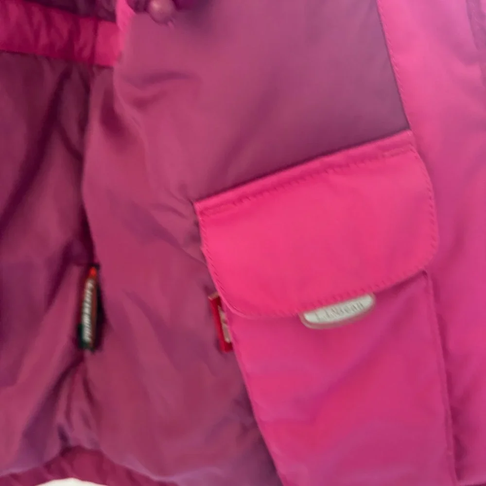 L.L.Bean Kids' Lrg 14-16 Two Tone Magenta Winter Coat Thick No Hood‎